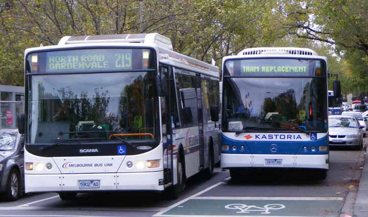 Volgren CR228L bodied MBL Scania L94UB 402 & Kastoria Mercedes O500LE 37
